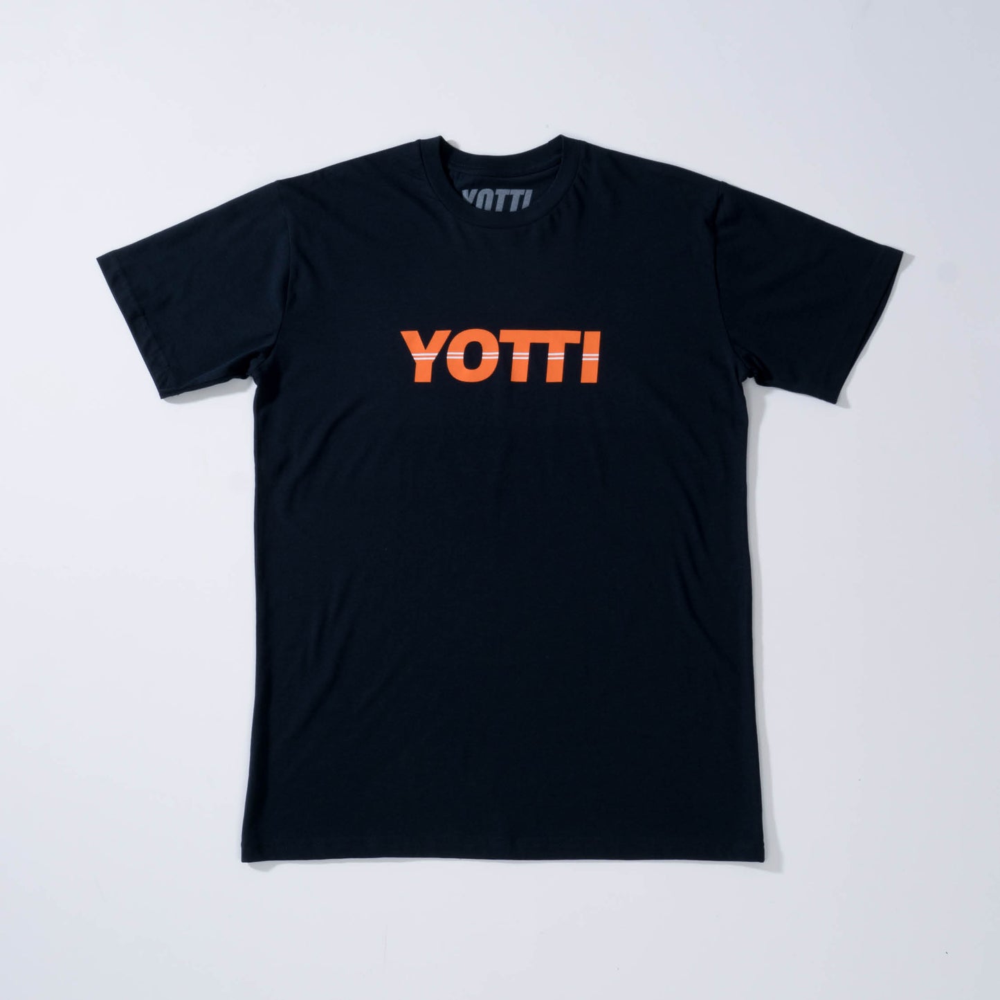 Yotti Racer Tee | Navy/Neon Orange