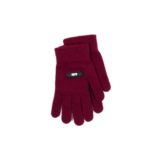 Yotti Logo Gloves - Burgundy