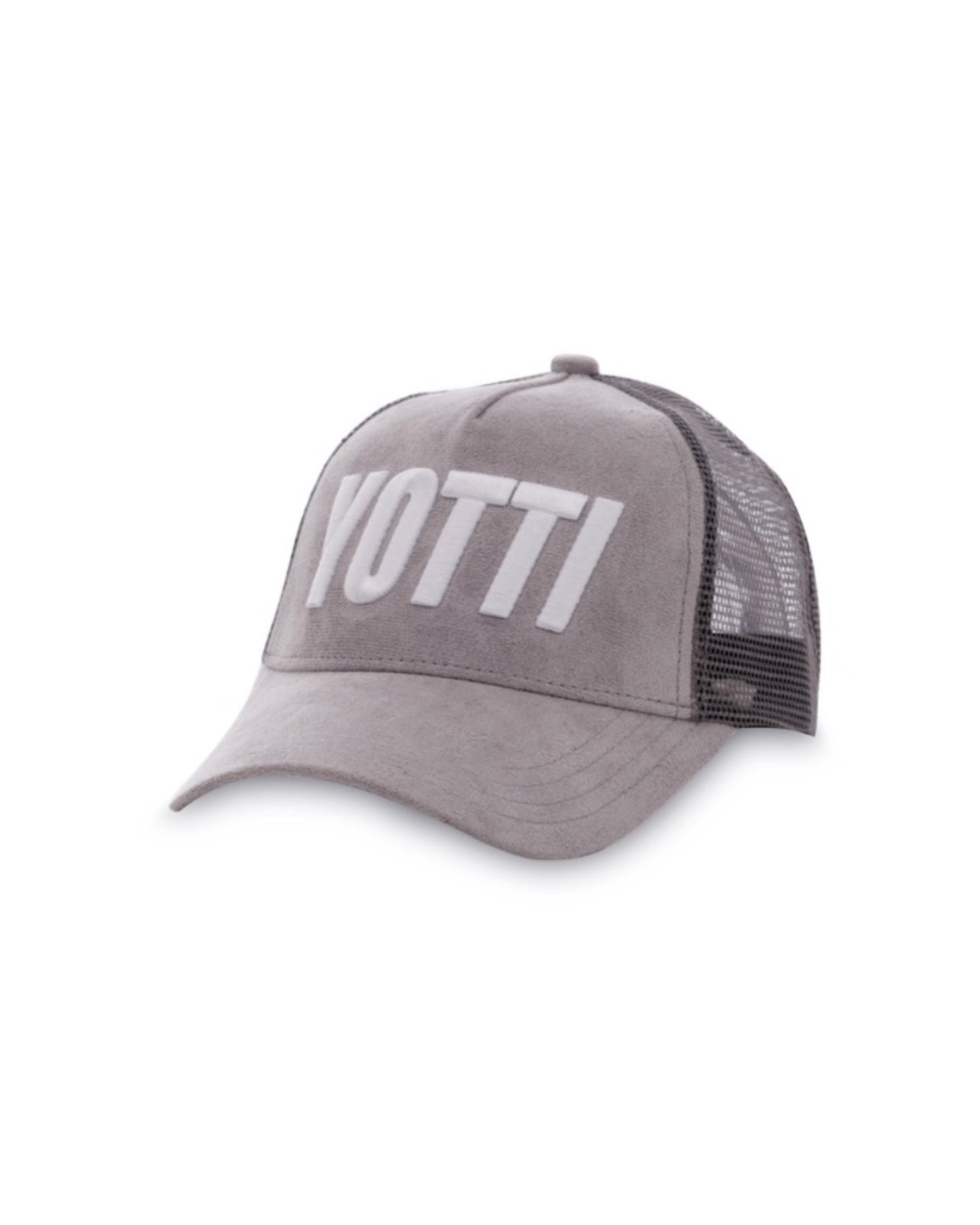 Yotti Logo Trucker | Grey Suede