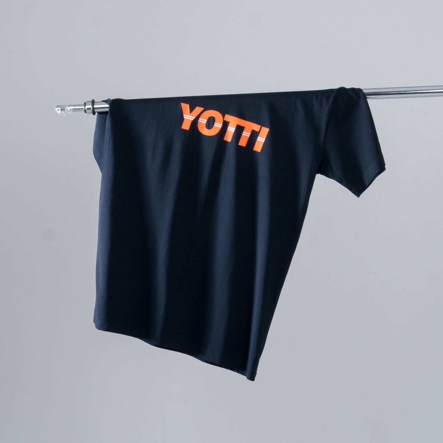 Yotti Racer Tee | Navy/Neon Orange